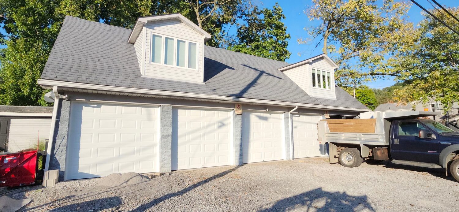 New two-car garage doors